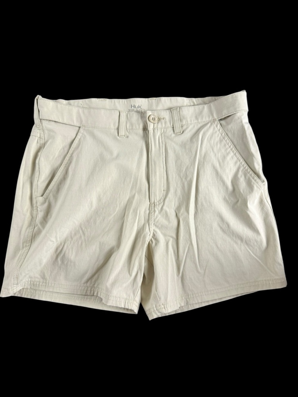 Huk Shorts Womens Size Large Beige Next Level Fishing Performance Utility EUC